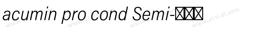 acumin pro cond Semi字体转换 acumin pro cond Semi字体转换